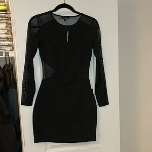 Express dress, mesh cut-outs and open back, size 4